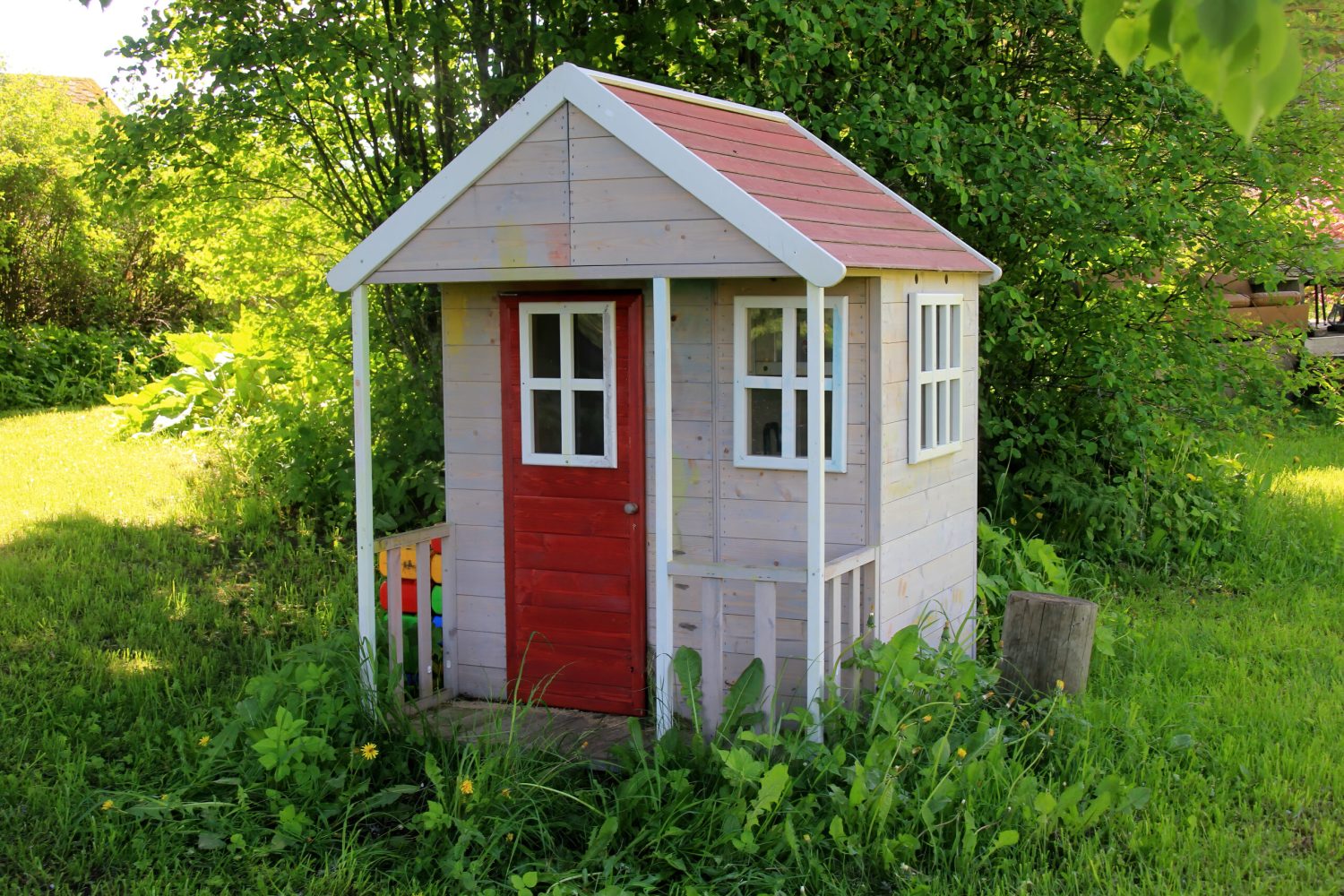 Children,Playground,Of,Natural,Wood,In,The,Countryside,,In,Summer.